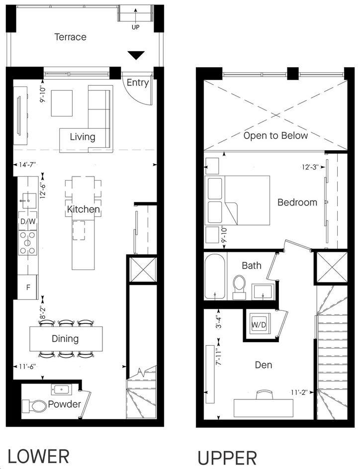 Junction House Condos by TA Floorplan 1 bed & 1
