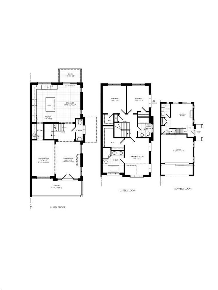 Kennedy Manor Townhomes by Kylemore 233 Floorplan bed & bath