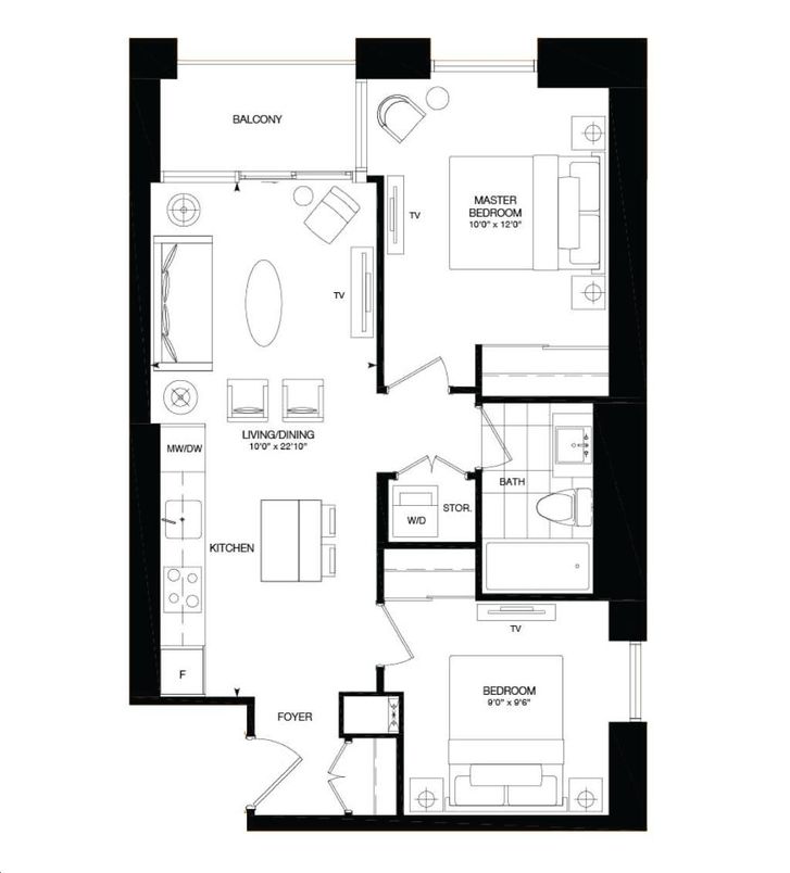 King Blue Condos by GreenlandGroup Loft G Floorplan 2