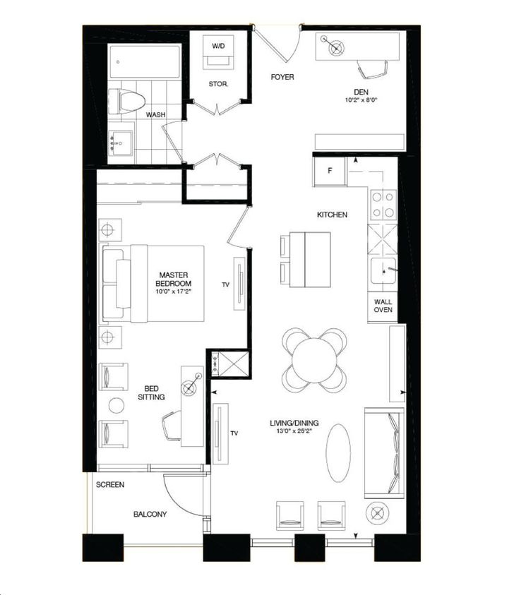 King Blue Condos by GreenlandGroup Loft I Floorplan 1