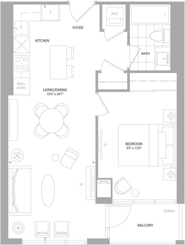 King Blue Condos by GreenlandGroup RUDOLPH Floorplan 1