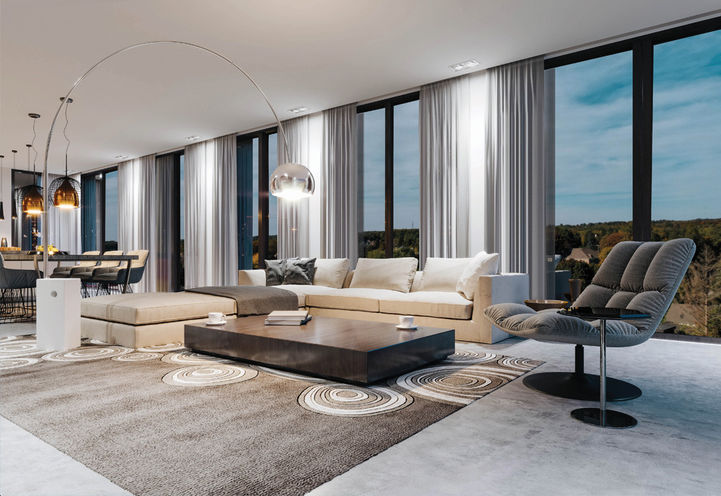 King Heights Residences Suite Interiors - Living Space