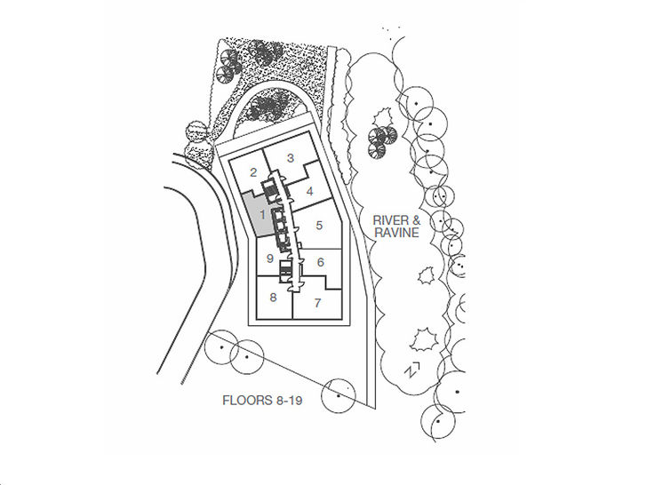 Kingsway By The River Condos Model T01 Key Plan