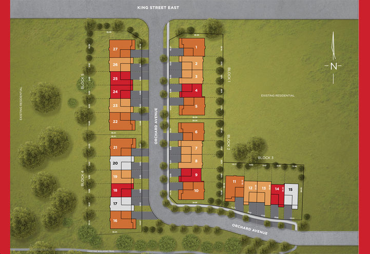 Kingswood Towns Aerial View of Site Plan