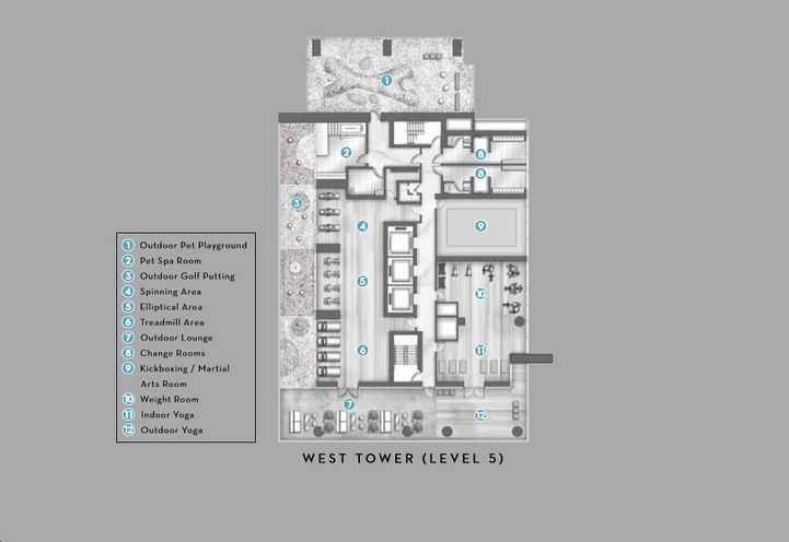 West Tower Amenity Plan