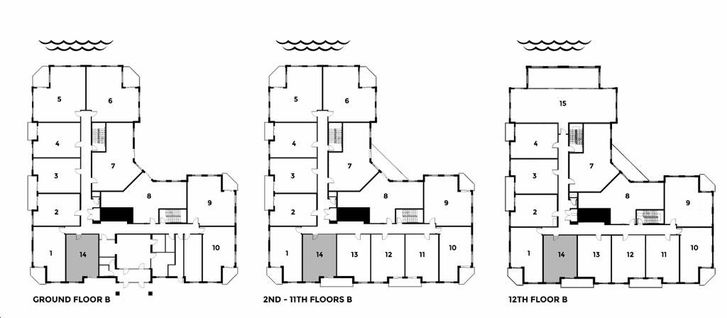 LakeVu Condos 2 Cyan Key Plan