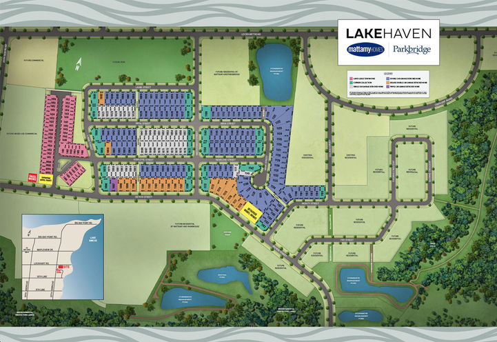 Lakehaven Homes Aerial View of Site Plan