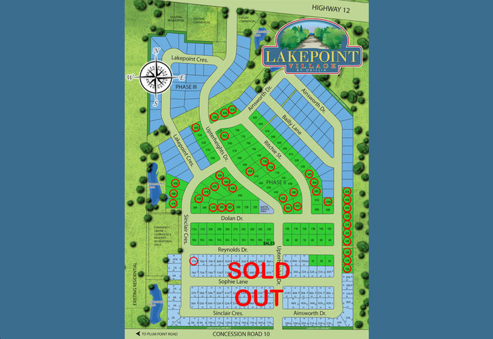 Lakepoint Village Homes Arial View of Site Plan