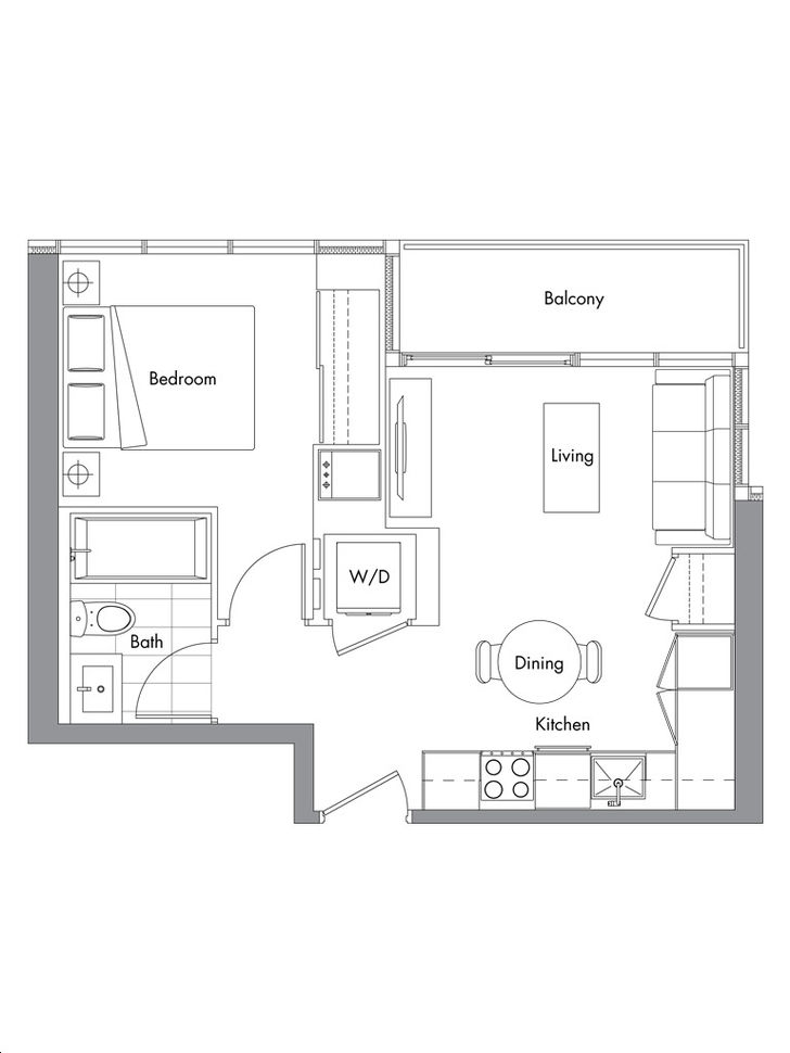 Lakeshore Condos by Concord-Adex |05 Floorplan 1 bed & 1 bath