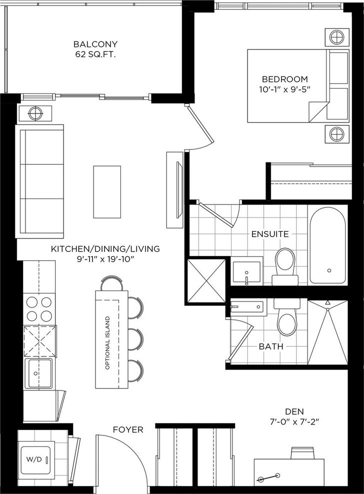 Lakeview DXE Club by VANDYK |1Y Floorplan 1 bed & 2 bath