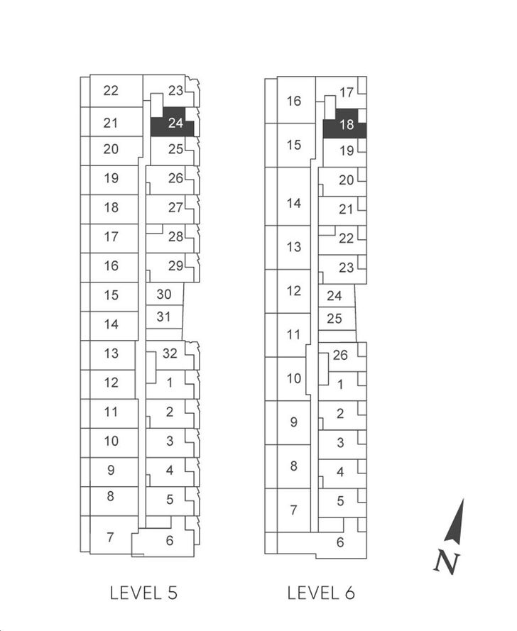 Leaside Common Condos 1B-E Key Plan