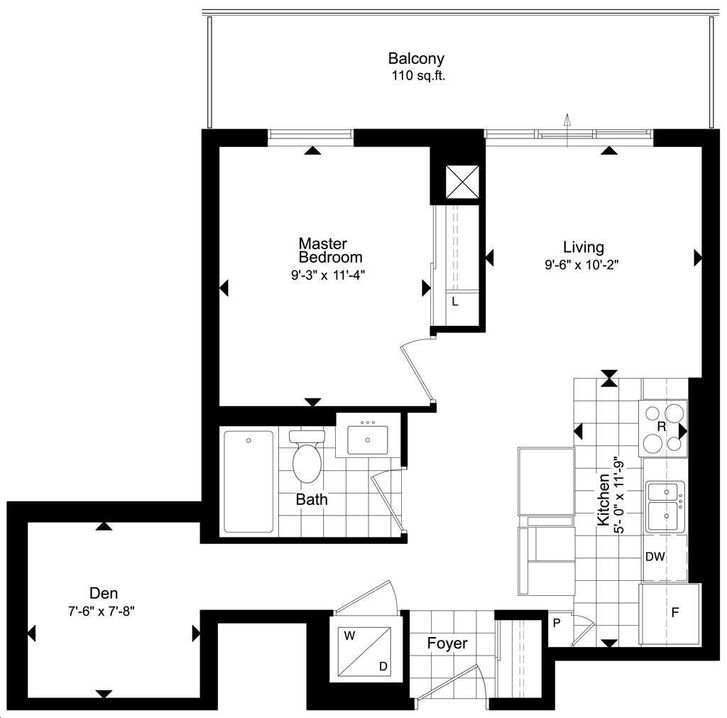 Leslie Boutique Residences by Great-Lands |Suite 702 Floorplan 1 bed ...