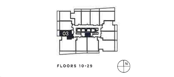 Line 5 Condos South Tower T.03 Key Plan