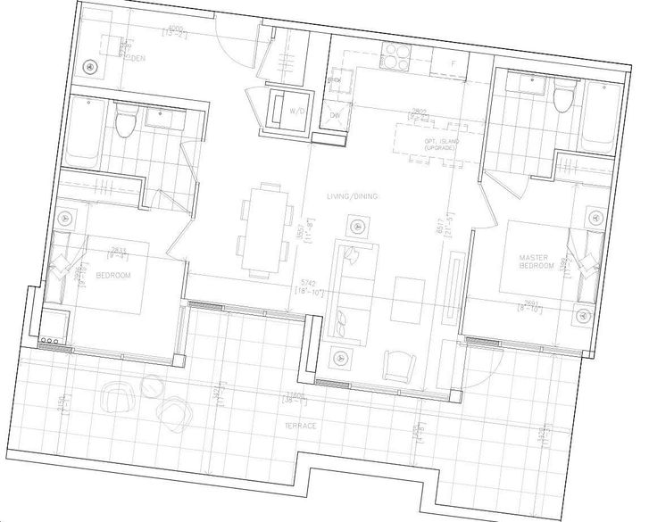 Link 2 Condos and Lofts by ADI Zinnia Floorplan 2 bed & 2