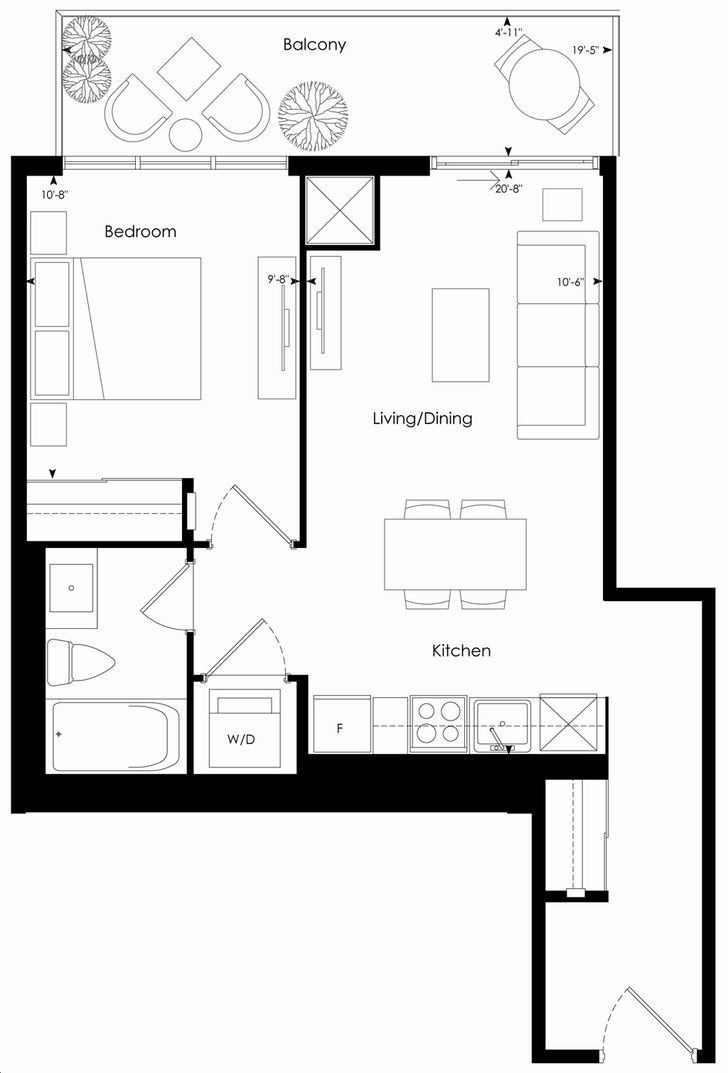 Linx Condos by Tribute |Unit 593 Floorplan 1 bed & 1 bath