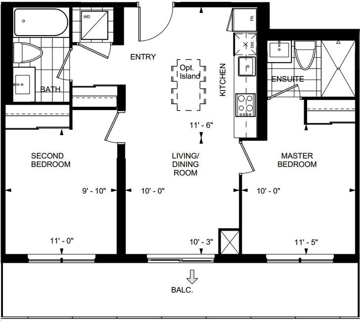 Lotus Condos by Chestnut-Hill |717 Floorplan 2 bed & 2 bath