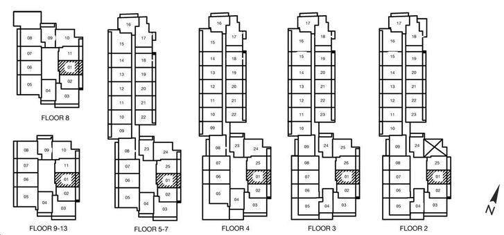 Lumina Condos Beige Key Plan