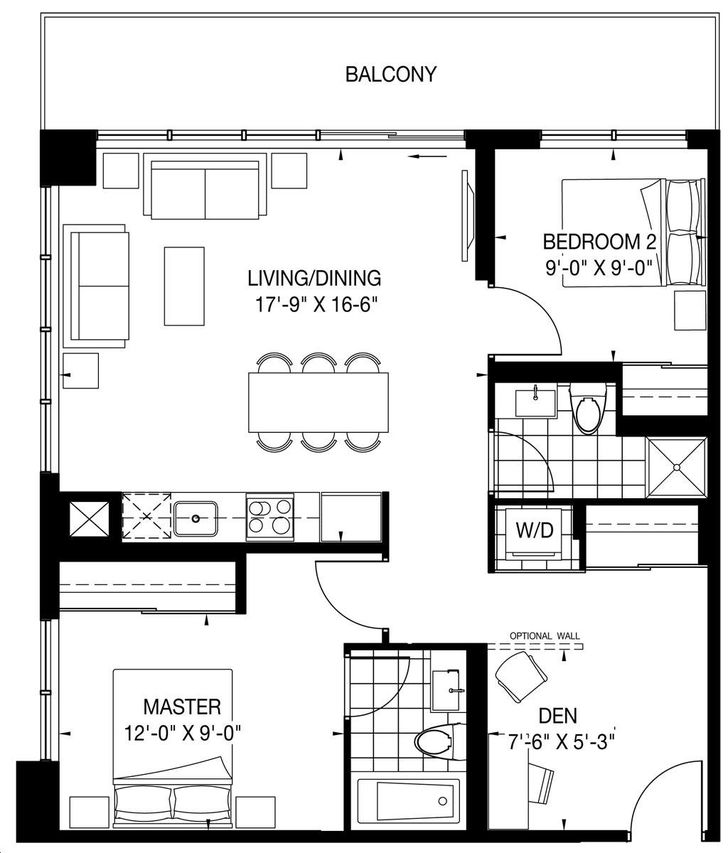 Lumina Condos by Almadev |Champagne Floorplan 2 bed & 2 bath