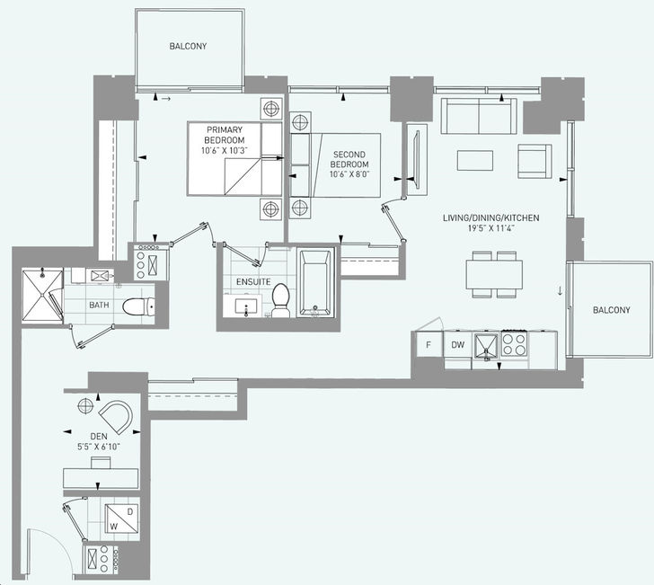 M5 Condos P-2B+D-933