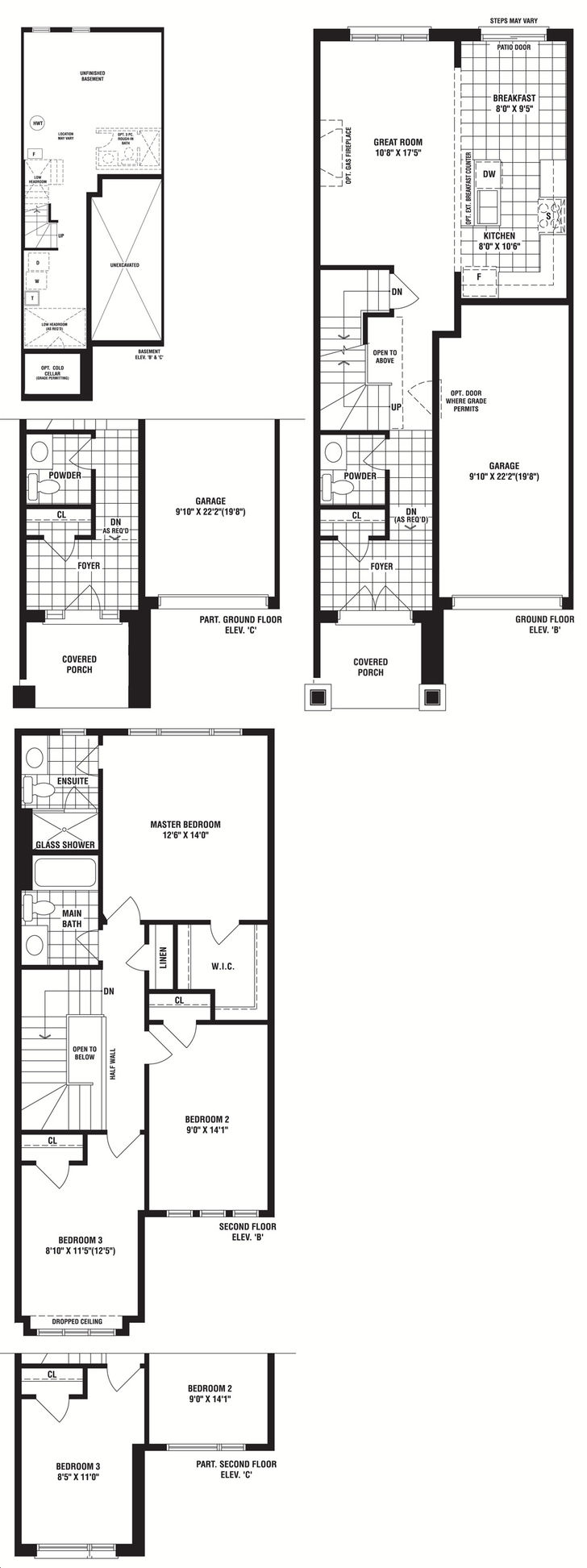 Mapleview Park Towns by Fernbrook |Cameron TH Floorplan 3 bed & 2.5 bath