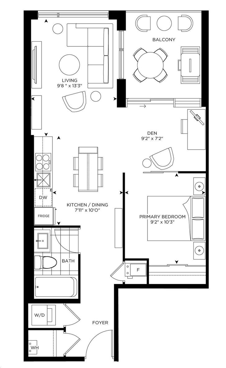 Marla on the Park Condos by Kultura |Viewmount Floorplan 1 bed & 1 bath