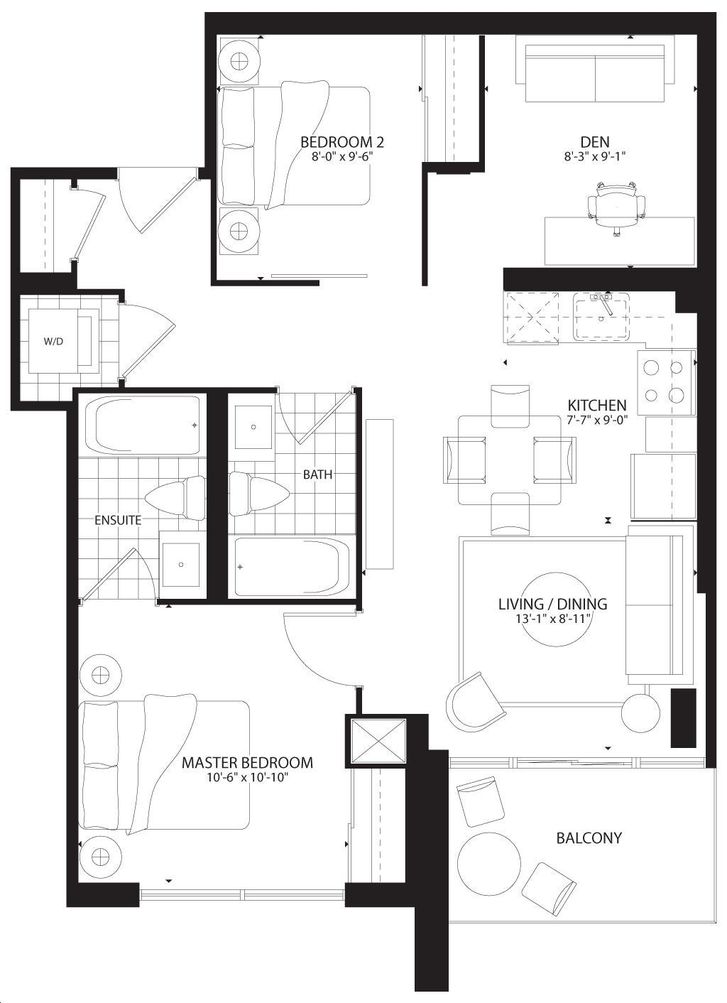 Me Living Condos by Lash |lola Floorplan 2 bed & 2 bath