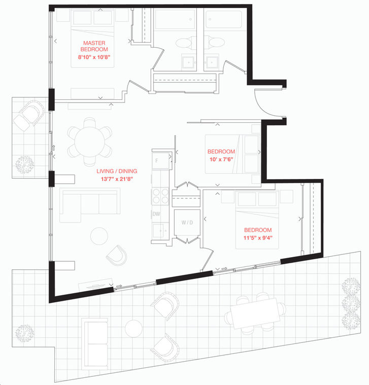 Merge Condos By Lifestyle Custom Homes Unit 72 Floorplan 3 Bed