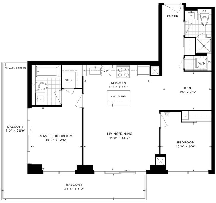 Mills Square East Condos by Pemberton Hillside Floorplan