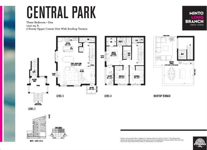 Minto Longbranch by Minto Central Park Floorplan 3 bed
