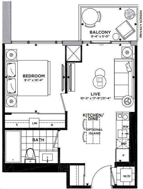 Minto Westside by Minto |428 Floorplan 1 bed & 1 bath