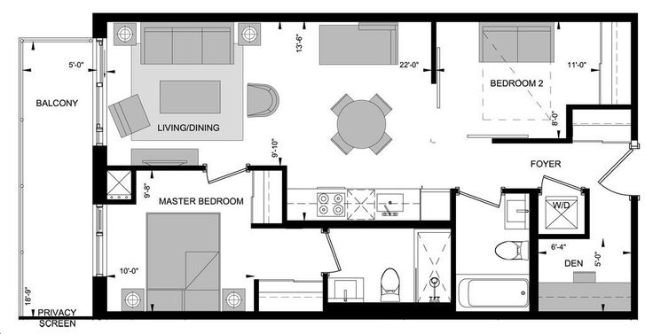 Mirabella Condos 2 by Diamante |WMS-W Floorplan 2 bed & 2 bath