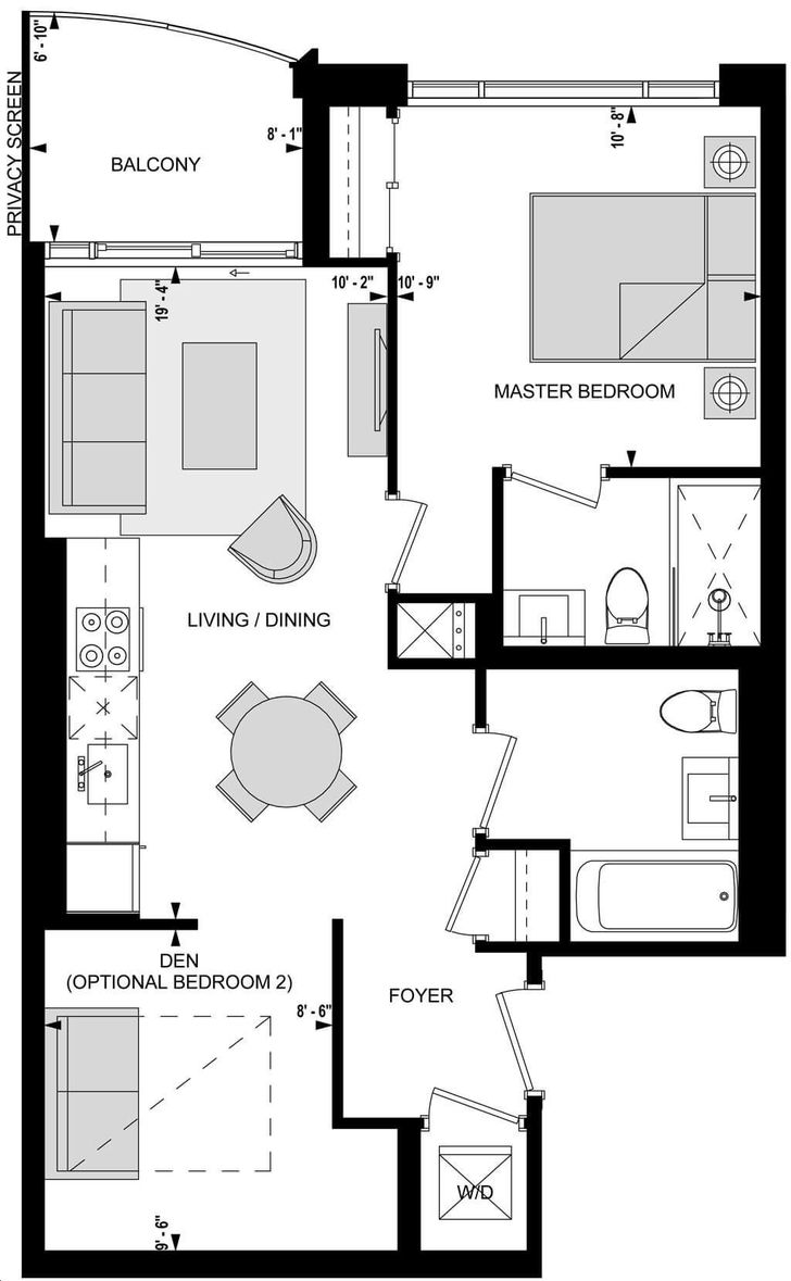 Mirabella Condos by Diamante |AR Floorplan 1 bed & 2 bath