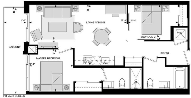 Mirabella Condos by Diamante |PH08 Floorplan 2 bed & 2 bath