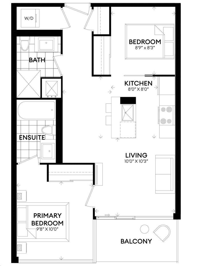 Mondria Condos by Monde-Development-Group |Kahlo Floorplan 2 bed & 2 bath