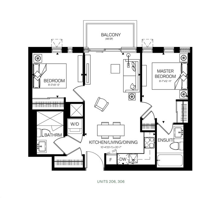 MontVert North Condos by Primont |MVN 658 Floorplan 2 bed & 2 bath