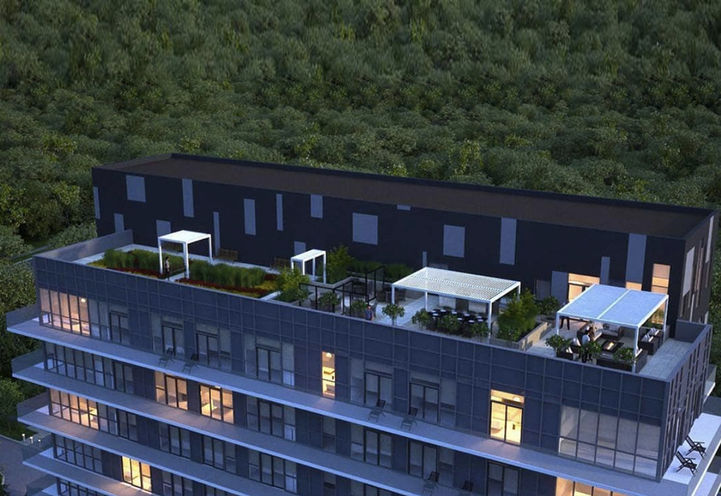 Rooftop Terrace with Covered Seating Areas