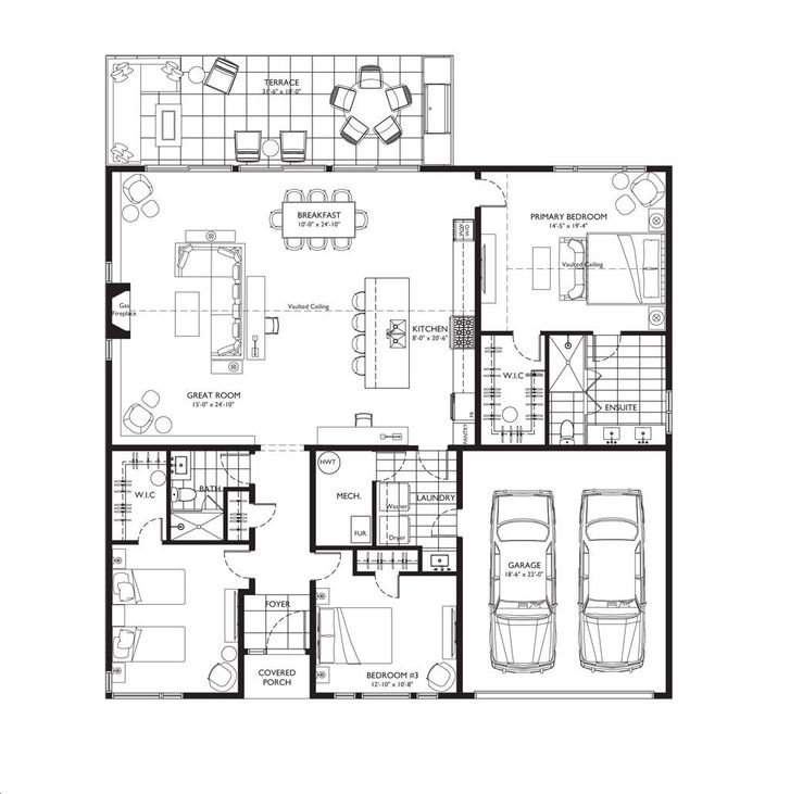 Muskoka Bay Resort by Freed |Unit M3 Floorplan 3 bed & 2 bath