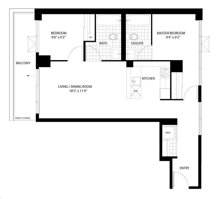 NY2 Condos by Daniels |Casablanca Floorplan 2 bed & 2 bath