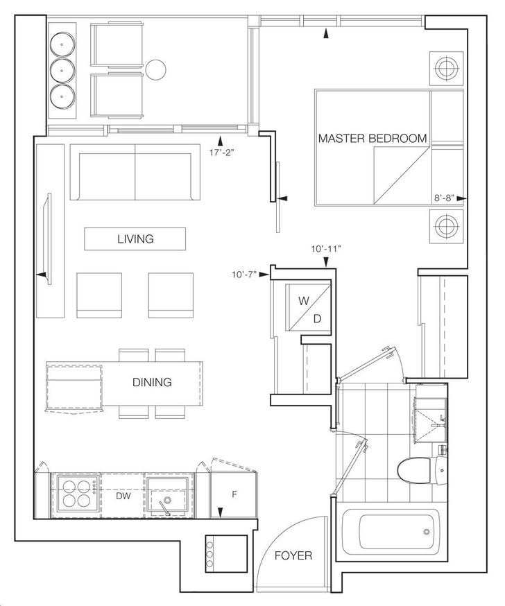 Nautique Lakefront Residences by ADI |Stellar Floorplan 1 bed & 1 bath