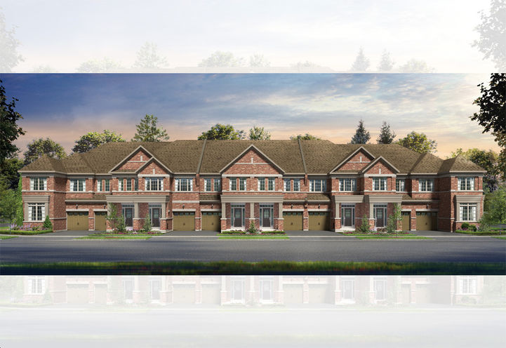 New Seaton Homes Landscape View of Townhomes