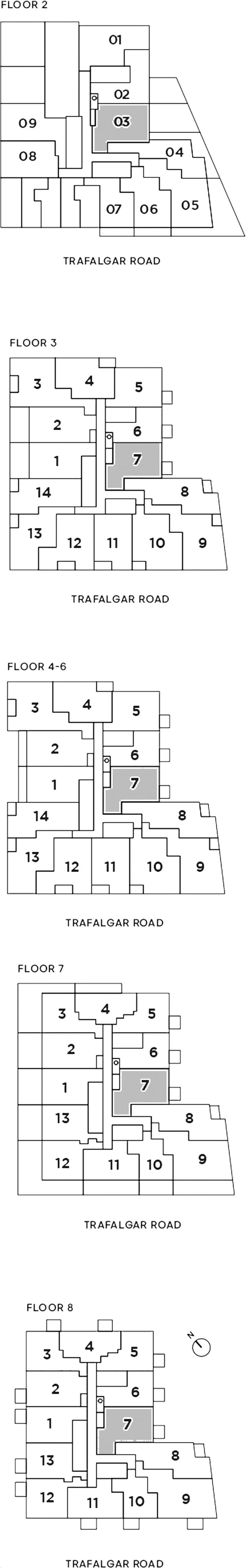 North Oak Condos 3 710 Key Plan