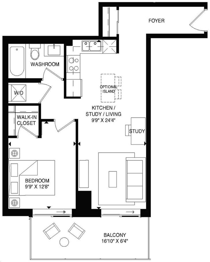 ONE28 Waterloo Condos by CTN-Developments |Brighton Floorplan 1 bed & 1 ...