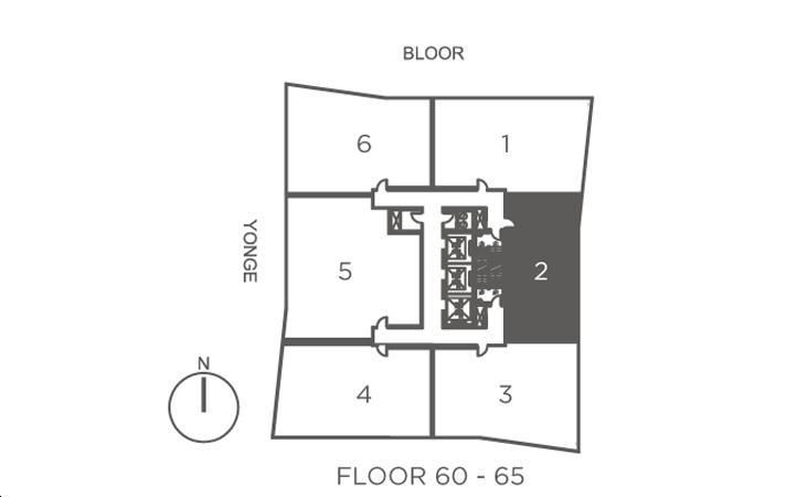 One Bloor Condo Luxury Key Plan