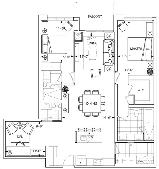 One Old Mill Condo by Tridel |2U3+D Floorplan 2 bed & 2.5 bath