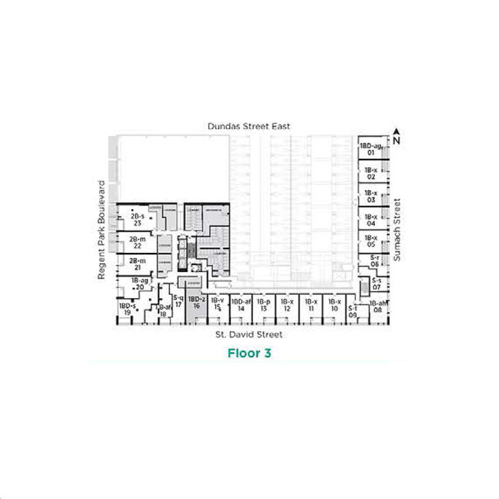 One Park Place South Tower Calla Key Plan