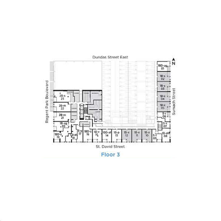 One Park Place South Tower Daffodil Key Plan