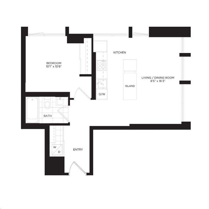 One Park Place South Tower by Daniels Poppy Floorplan 1