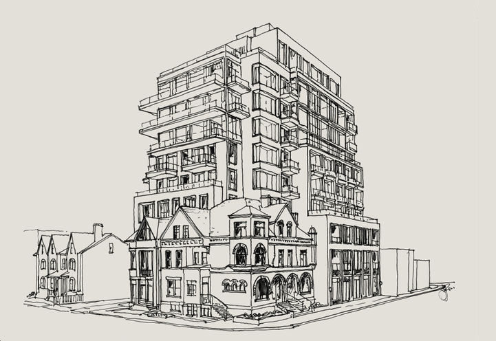 One Ten Avenue Road Condos Artist Concept Drawing of Exteriors