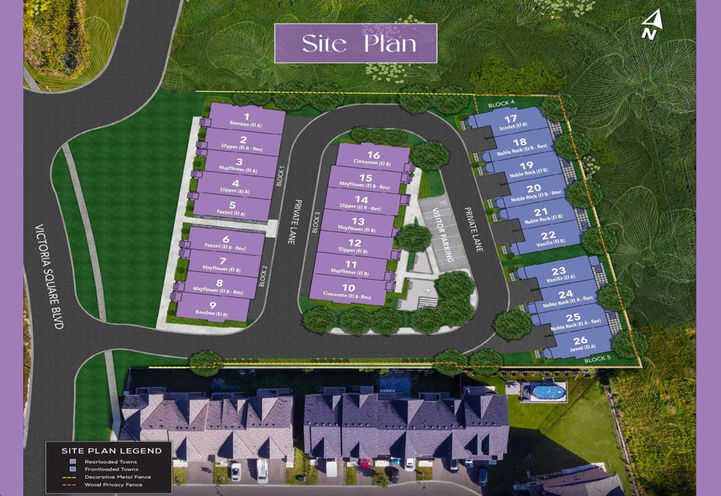 Orchid Square Towns Aerial View of Project Site Plan