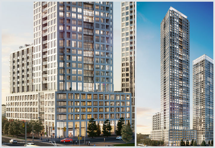 Profile Shots of Podium and Tower of ORO Edge by Solmar Development